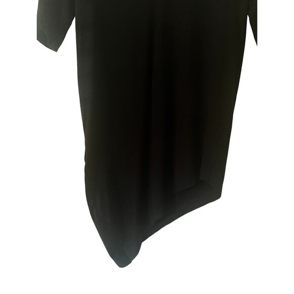 Universal Standard Women's Black V-Neck Diagonal Cut Hem T-Shirt - Sz 3XS (00-0) - Picture 3 of 9